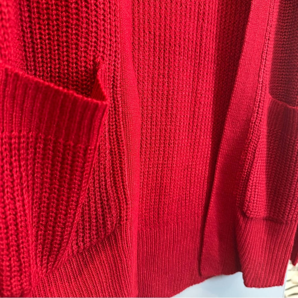 Fashion Nova Zoe Two Pocket Cardigan - Red (Size M) - Picture 5 of 6